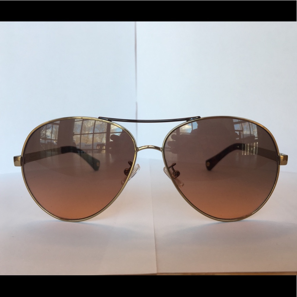 Gold Coach Aviator Sunglasses